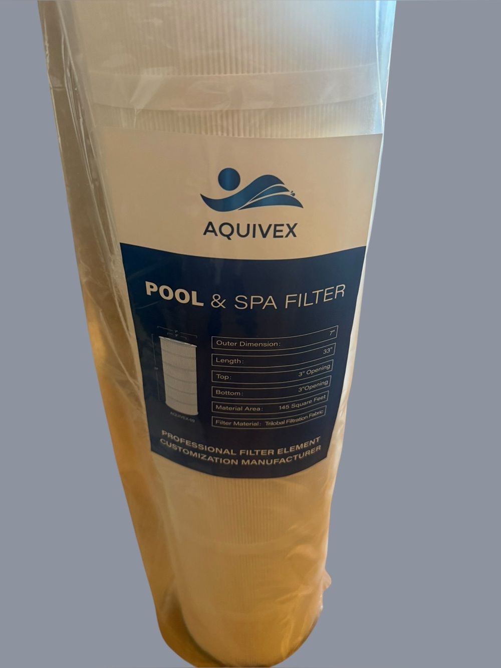 NEW Aquivex Pool Filter (4-Pack) Size 7" x 33" Heavy Duty Replacement